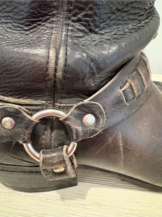 Jack Daniel\'s Embossed Black Leather harness boots main image 8